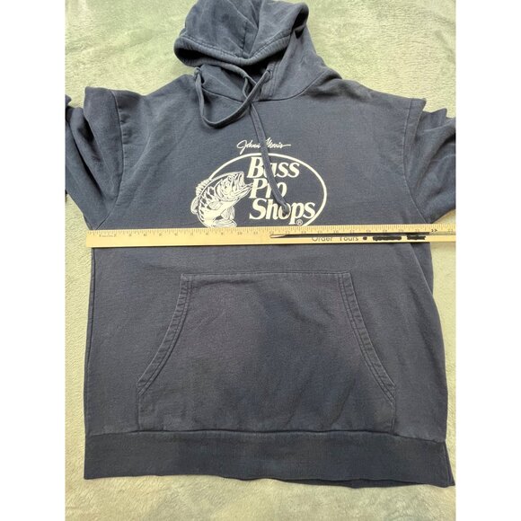 Bass Pro Shops Mens Medium Navy Blue Hoodie 6245055 Fishing Hunting Outdoor - Picture 4 of 9
